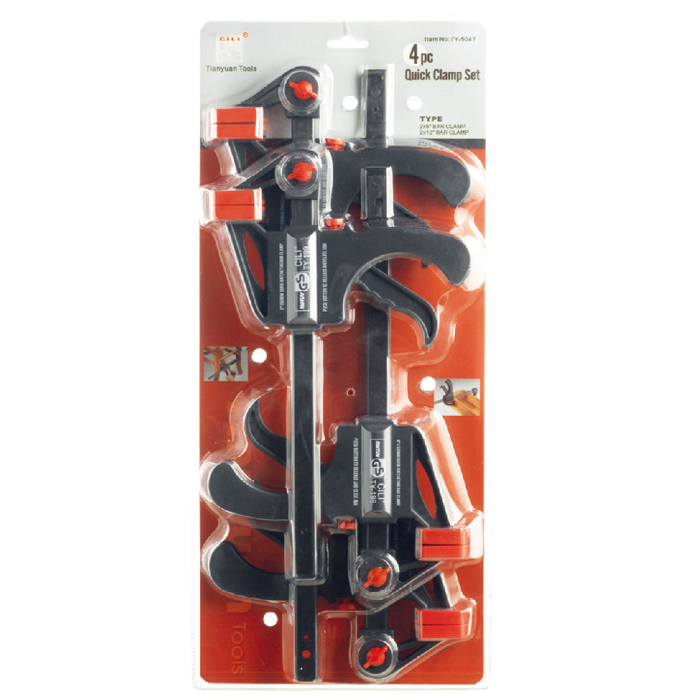 TY-5047 4PC BAR CLAMP SET