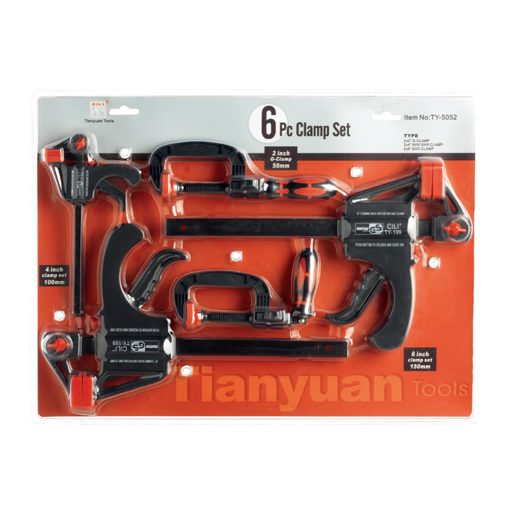 TY-5052 6PC CLAMP SET