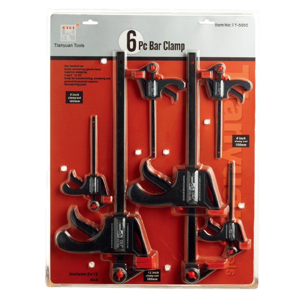 TY-5055 6PC BAR CLAMP SET